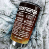 Camellia Personalized Firefighter Label Stainless Steel Tumbler-Double-Walled Insulation Gift For Firefighter Fireman