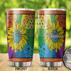 Camellia Personalized Hippie Chrysanthemum Stainless Steel Tumbler-Double-Walled Insulation Travel Cup With Lid