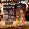 Camellia Personalized Firefighter Label Stainless Steel Tumbler-Double-Walled Insulation Gift For Firefighter Fireman