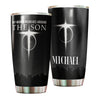Camellia Personalized Faith My World Revolves Around The Son Stainless Steel Tumbler-Wall Insulated Cup With Lid Travel Mug