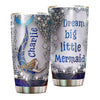 Camellia Personalized Dream Bijg Little Mermaid Stainless Steel Tumbler-Double-Walled Insulation Travel Cup With Lid