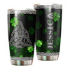 Camellia Personalized Celtic Knot Stainless Steel Tumbler - Customized Double-Walled Insulation Travel Thermal Cup With Lid