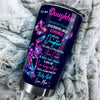 Camellia Personalized Butterfly Quotes From Mama To Daughter Stainless Steel Tumbler - Double-Walled Insulation Vacumm Flask - For Thanksgiving, Memorial Day, Daughter Gift