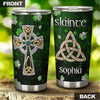Camellia Persionalized Irish Jewelry Style Stainless Steel Tumbler - Customized Double - Walled Insulation Travel Thermal Cup With Lid