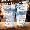 Camellia Personalized Butterfly Surrounded By Your Glory Stainless Steel Tumbler - Double-Walled Insulation Vacumm Flask - For Thanksgiving, Memorial Day, Christians, Christmas Gift