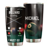 Camellia Personalized Billiard Is Calling I Must Go Stainless Steel Tumbler - Customized Double-Walled Insulation Travel Thermal Cup With Lid Gift For Billiard Player