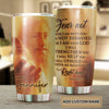 Camellia Personalized Faith Jesus Right Hand Steel Tumbler- Wall Insulated Cup With Lid Travel Mug 03