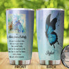 Camellia Personalized Butterfly Advice Take Time To Smell Flowers Stainless Steel Tumbler - Double-Walled Insulation Vacumm Flask - For Thanksgiving, Memorial Day, Christians, Christmas Gift
