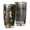 Camellia Personalized Fisherman Sorry I Missed The Call I Was On My Other Life Stainless Steel Tumbler - Customized Double-Walled Insulation Travel Thermal Cup With Lid