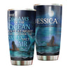 Camellia Personalized Mermaid She Dream Of The Ocean Stainless Steel Tumbler-Double-Walled Insulation Travel Cup With Lid 03
