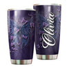 Camellia Personalized Butterfly Mask Art Stainless Steel Tumbler - Double-Walled Insulation Vacumm Flask - For Thanksgiving, Memorial Day, Christians, Christmas Gift