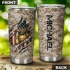 Camellia Personalized United States Marine Corps Stainless Steel Tumbler-Sweat-Proof Double Wall Travel Cup With Lid 05