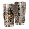 Camellia Personalized United States Marine Corps Stainless Steel Tumbler-Sweat-Proof Double Wall Travel Cup With Lid 05
