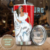 Camellia Persionalized Rico Girl Stainless Steel Tumbler - Customized Double - Walled Insulation Travel Thermal Cup With Lid