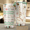 Camellia Personalized Christmas The 12 Days Of Corona Stainless Steel Tumbler - Customized Double-Walled Insulation Travel Thermal Cup With Lid