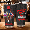 Camellia Persionalized 3D Baseball Puerto Rican Blood Runs Through My Veins Basketball Stainless Steel Tumbler - Customized Double - Walled Insulation Travel Thermal Cup With Lid Gift For Baseball Player