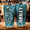 Camellia Personalized 3D Gothic Skulls Stainless Steel Tumbler - Customized Double-Walled Insulation Adventure Thermal Cup With Lid