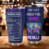 Camellia Personalized Gamer Nutrition Facts  Stainless Steel Tumbler-Thermal Flask Travel Therma Cup With Lid Gift For Gamer 02
