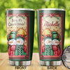 Camellia Personalized Snowman Baby Its Cold Outside Stainless Steel Tumbler - Customized Double-Walled Insulation Travel Thermal Cup With Lid Gift For Couple