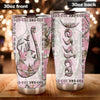 Camellia Persionalized Pink Fishing Hook Stainless Steel Tumbler - Customized Double - Walled Insulation Travel Thermal Cup With Lid Gift For Fisherman