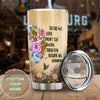 Camellia Personalized Flower Butterfly Those We Love Dont Go Away They Fly Us Everyday Stainless Steel Tumbler - Customized Double-Walled Insulation Travel Thermal Cup With Lid