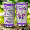 Camellia Personalized Butterfly My Soul Know You Are At Peace Stainless Steel Tumbler - Double-Walled Insulation Vacumm Flask - For Thanksgiving, Memorial Day, Christians, Christmas Gift