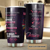 Camellia Personalized Loving Letter From Mom To Daughter Stainless Steel Tumbler-Sweat-Proof Double Wall Travel Cup With Lid Gift For Mother And Daughter