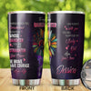 Camellia Personalized Loving Letter From Mom To Daughter Stainless Steel Tumbler-Sweat-Proof Double Wall Travel Cup With Lid Gift For Mother And Daughter
