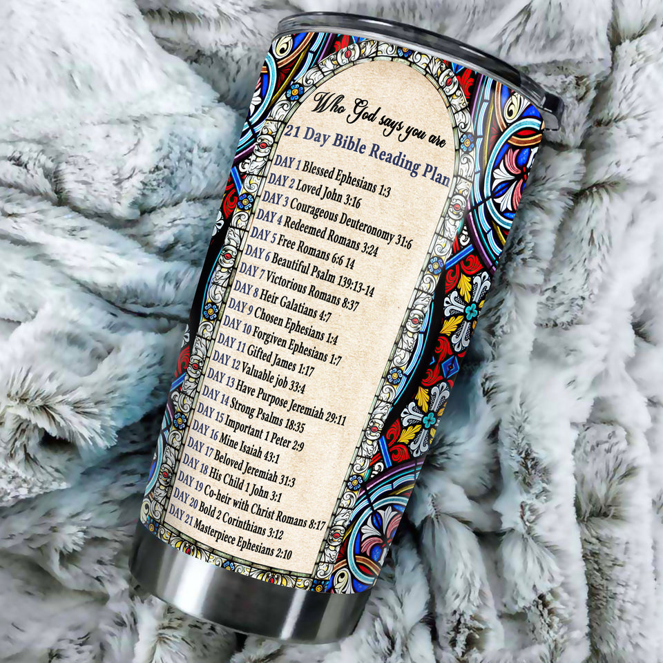 Camellia Personalized Christ Family God Says You Are Stainless Steel Tumbler-Double-Walled Insulation Travel Cup With Lid