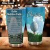 Camellia Personalized Golfer Nutrition Facts Stainless Steel Tumbler-Double-Walled Travel Therma Cup With Lid Gift For Golf Player 02