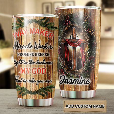 Camellia Personalized God That Is Who You Are  Chirstmas Stainless Steel Tumbler- Double-Walled Insulation Travel Tharma Cup With Lid