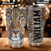 Camellia Personalized Leopard Fur Leather Style Stainless Steel Tumbler-Double-Walled Insulation Travel Cup With Lid