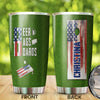Camellia Personalized Beer Bag USA FLag Stainless Steel Tumbler - Double-Walled Insulation Vacumm Flask - Gift For Beer Lovers, International Beer's Day