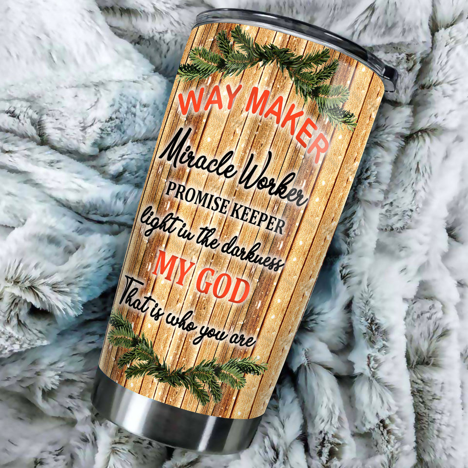 Camellia Personalized God That Is Who You Are  Chirstmas Stainless Steel Tumbler- Double-Walled Insulation Travel Tharma Cup With Lid