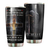 Camellia Personalized I Would Rather Stand With God Stainless Steel Tumbler-Wall Insulated Cup With Lid Travel Mug