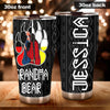 Camellia Personalized Grandma Bear Stainless Steel Tumbler-Double-Walled Insulation Cup With Lid Gift For Grandma