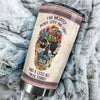 Camellia Personalized Hippie Retro Skull I'm Mostly Peace Love And Light Stainless Steel Tumbler-Sweat-Proof Double Wall Travel Cup With Lid