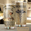 Camellia Personalized Once Upon A Time There Was A Girl Who Really Wanna Be A Nurse And Loves Cats Stainless Steel Tumbler - Double-Walled Insulation Vacumm Flask - Gift For Nurse, Nurse's Day