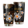 Camellia Personalized Hawaii Turtle Stainless Steel Tumbler - Customized Double-Walled Insulation Travel Thermal Cup With Lid
