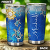 Camellia Personalized Crystal Sunflower Turtle You Are My Sunshine Stainless Steel Tumbler - Customized Double-Walled Insulation Travel Thermal Cup With Lid Gift For Soulmate Lover Kid