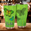 Camellia Personalized Butterfly On Leaf Stainless Steel Tumbler - Double-Walled Insulation Vacumm Flask - For Thanksgiving, Memorial Day, Christians, Christmas Gift