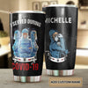 Camellia Personalized Nurse I Served Dering Covid 19 Stainless Steel Tumbler - Double-Walled Insulation Vacumm Flask - Gift For Nurse, Christmas Gift, International Nurses Day