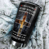 Camellia Personalized I Would Rather Stand With God Stainless Steel Tumbler-Wall Insulated Cup With Lid Travel Mug