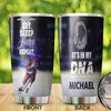 Camellia Personalized Eat Sleep Hockey Repeat Stainless Steel Tumbler-Double-Walled Insulation  Cup With Lid Gift For Hockey Player