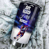 Camellia Personalized Eat Sleep Hockey Repeat Stainless Steel Tumbler-Double-Walled Insulation  Cup With Lid Gift For Hockey Player