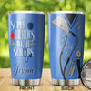 Camellia Personalized Nurse Hero Uniform Stainless Steel Tumbler - Double-Walled Insulation Vacumm Flask - Gift For Nurse, Christmas Gift, International Nurses Day
