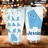 Camellia Personalized Cute Elephant Origami Stainless Steel Tumbler-Double- Walled Insulation Cup With Lid Travel Mug