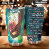 Camellia Personalized Elephant Loving Letter From  Mom To Daughter Stainless Steel Tumbler-Double-Walled Travel Therma Cup With Lid 01
