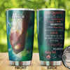 Camellia Personalized Elephant Loving Letter From  Mom To Daughter Stainless Steel Tumbler-Double-Walled Travel Therma Cup With Lid 01