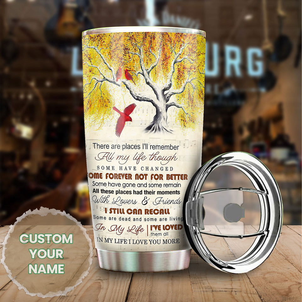 Camellia Personalized In My Life I Loved Them All Stainless Steel Tumbler-Double-Walled Insulation Travel Cup With Lid